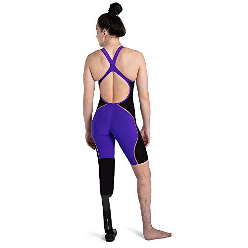 Speedo Fastskin LZR Pure Intent Openback Kneeskin AF Traje Neopreno, Mujer, Violet/Black/Rose Gold, 20