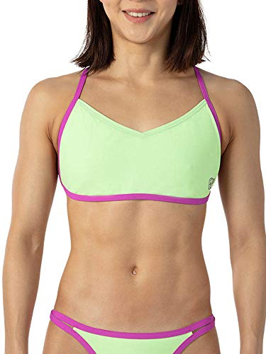 Speedo Freestyler Top AF Parte Superior Bikini, Mujer, Bright Zest/Neon Orchid, 30