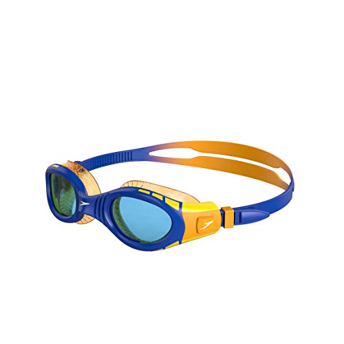 Speedo Futura Biofuse Flexiseal Gafas Natación Infantil para Piscina, Color Naranja/Azul, Talla unica