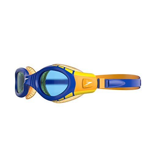 Speedo Futura Biofuse Flexiseal Gafas Natación Infantil para Piscina, Color Naranja/Azul, Talla unica