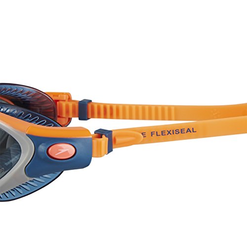 Speedo Futura Biofuse Flexiseal Triathlon Gafas de Natación, Mujer, Naranja Fluorescente / Estelar / Humo, Única