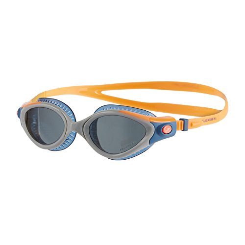 Speedo Futura Biofuse Flexiseal Triathlon Gafas de Natación, Mujer, Naranja Fluorescente / Estelar / Humo, Única