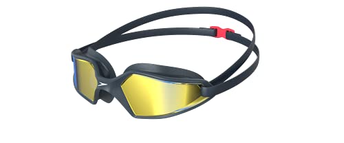 Speedo Gafas Hydropulse Mirror adulto unisex, Azul marino/Gris óxido/Azul