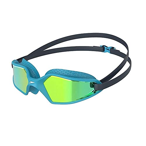 Speedo Gafas Hydropulse Mirror natación, Junior Unisex, Azul Marino, Talla única