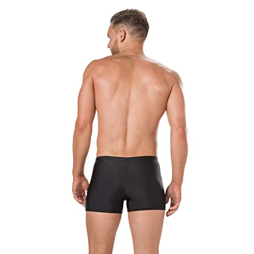 Speedo Gala Logo Bañador, Adult Male, Negra/Lava Rojo, 34 (ES 85 CM)