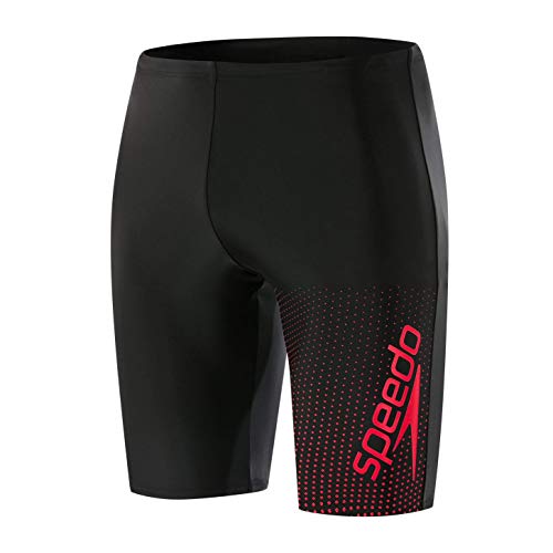 Speedo Gala Logo Jammer Am Bañador, Hombre, Black/Lava Red, 28