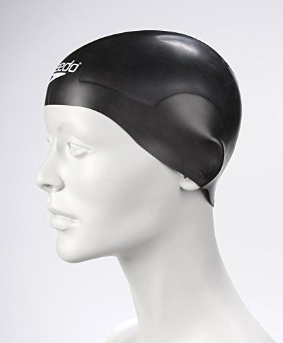 Speedo Gorro de competición Aqua V natación, Adult Unisex, Negra, Talla única