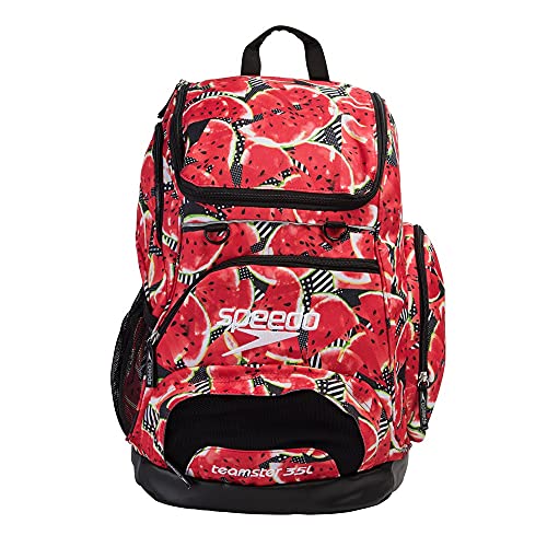 Speedo Mochila Teamster unisex 35 L, NEGRO/SOFT CORAL