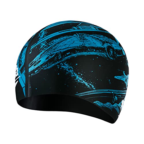 Speedo Pantalón de baño Star Wars Gorro de natación, Unisex-Youth, Negro/Azul/Blanco, Einheitsgröße