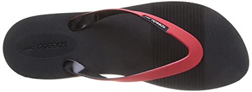 Speedo Saturate II, Flip-Flop Hombre, Negra/Fed Red, 39 EU