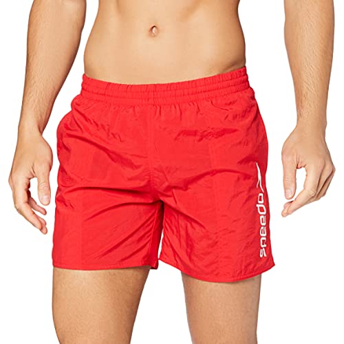 Speedo Scope - Bañador de natación para hombre color rojo/blanco, talla XS