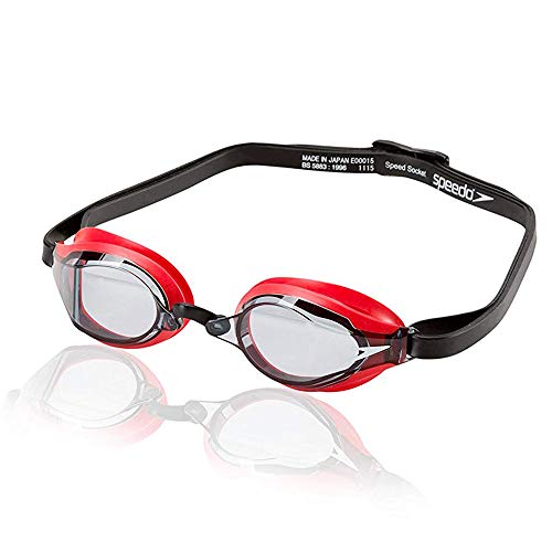 Speedo Speed Socket 2.0 Swim Goggles, One Size, Speedo Red