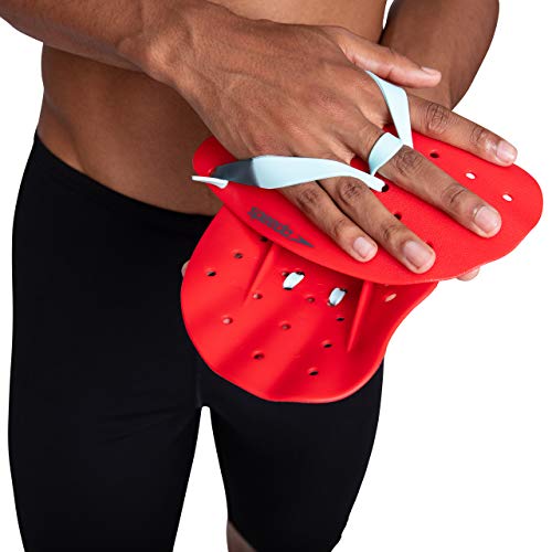 Speedo Tech Paddle Palas para Manos, Adult Unisex, Rojo/Azul/Gris, M