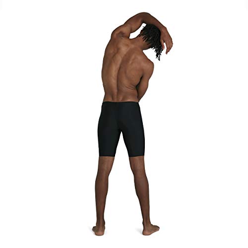 Speedo Tech Placement Jammer - Pantalones para Hombre, Hombre, Swim Briefs, 811355F888, Negro/Light Adriatic, Large