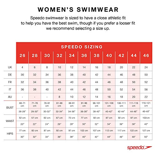 Speedo Women Boom Splice Muscleback Swimsuit - Black/Lava Red, 30