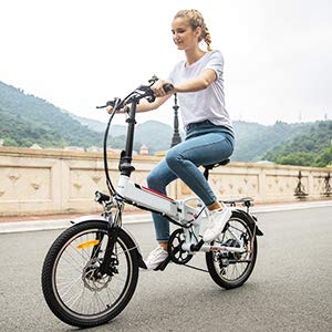 Speedrid Bicicleta eléctrica Plegable Adultos, Bicicleta eléctrica de 20 '' con batería de Iones de Litio de 36V 8Ah, Profesional de 7 velocidades.