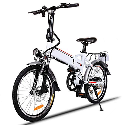 Speedrid Bicicleta eléctrica Plegable Adultos, Bicicleta eléctrica de 20 '' con batería de Iones de Litio de 36V 8Ah, Profesional de 7 velocidades.