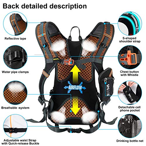 SPGOOD Mochila para bicicleta de 20L/25L/30L (9 colores), impermeable, ultraligera, para hombre y mujer, multifuncional, con protector de lluvia y cubierta para casco, mochila MTB, mochila de montaña