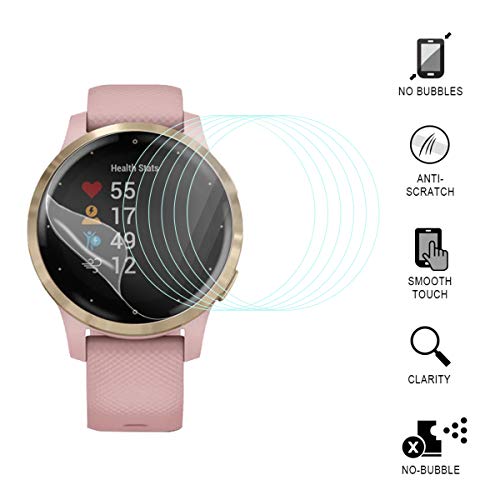 SPGUARD LiQuidSkin - Protector de pantalla para Garmin Vivoactive 4 (6 unidades)