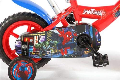 Spider-Man Spiderman volare41054 – volare niños Bicicleta con Barra de Empuje