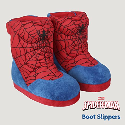 Spiderman Zapatillas de Estar por Casa para Niños, Pantuflas Cálidas de Felpa Suave y Acogedora, Zapatillas en 3D Súper Divertidas, Diseño Fácil de Poner, Regalo para Niños! Talla 28/29