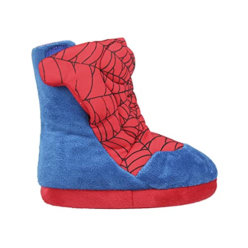 Spiderman Zapatillas de Estar por Casa para Niños, Pantuflas Cálidas de Felpa Suave y Acogedora, Zapatillas en 3D Súper Divertidas, Diseño Fácil de Poner, Regalo para Niños! Talla 28/29