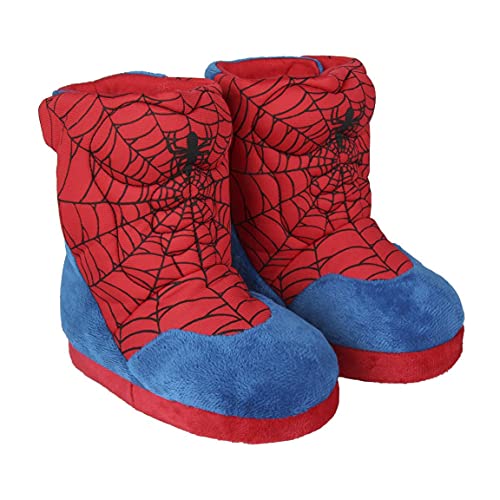 Spiderman Zapatillas de Estar por Casa para Niños, Pantuflas Cálidas de Felpa Suave y Acogedora, Zapatillas en 3D Súper Divertidas, Diseño Fácil de Poner, Regalo para Niños! Talla 28/29