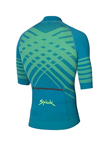 Spiuk Maillot M/C BIOMECHANIC Unisex Petroleo/Fluor T. XS/S, Adultos