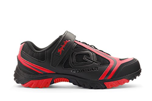 Spiuk Quasar MTB Zapatilla, Unisex Adulto, Negro/Rojo, 37