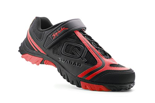 Spiuk Quasar MTB Zapatilla, Unisex Adulto, Negro/Rojo, 37