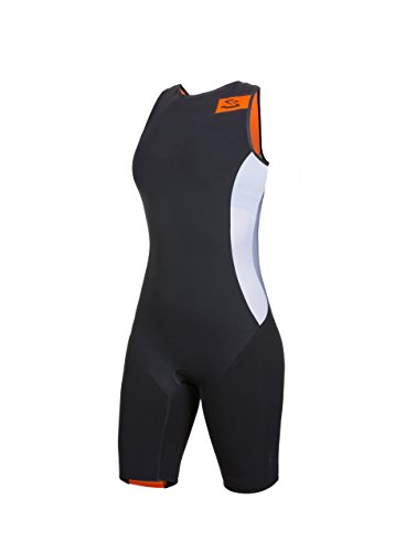 Spiuk Sprint - Tritraje para Mujer, Color Negro/Naranja, Talla M