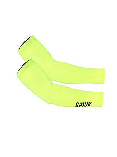 Spiuk XP Manguitos, Adultos Unisex, Amarillo Fluor, T. M/L