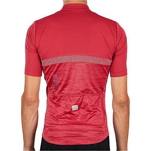 Sportful Giara Jersey – Camiseta de ciclismo para hombre, Red Rumba, small
