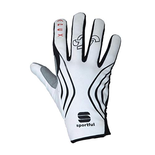 Sportful - Guantes de ciclismo para hombre, talla S, largos, con forro polar, color marfil