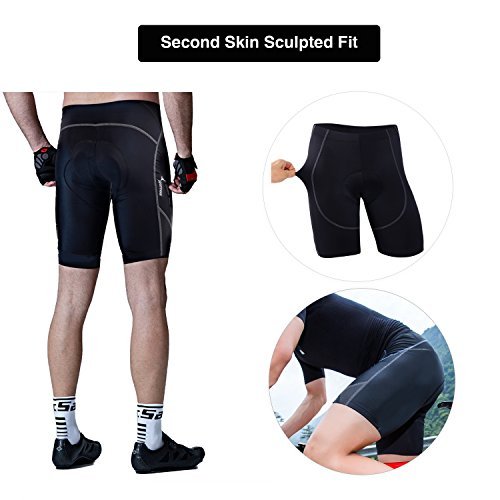 Sportneer Pantalones Cortos de Ciclismo, Pantalones de compresión fríos, Pantalones de Ciclista Acolchados, Pantalones de Ciclismo con Acolchado