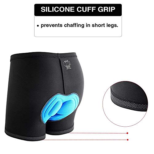 Sportneer Ropa Interior de Ciclismo Acolchada para Hombres Pantalones Cortos Unisex para Ciclistas. Ideal para Ciclismo al Aire Libre, ya Que Son Transpirables y absorbentes (S)