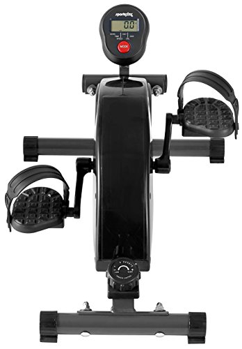 SportPlus minibicicleta estática, ordenador de entrenamiento, sistema de freno magnético, alta calidad y silencioso, 8 niveles de resistencia, entrenador de piernas, homologado, SP-HT-0001