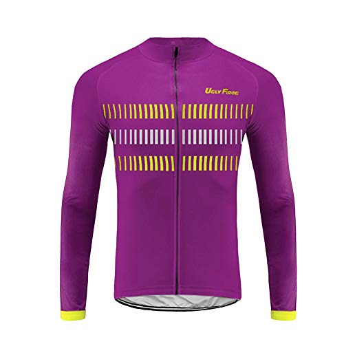 Sports Wear Bike Wear Invierno Fleece Warm Jersey de Ciclismo Extrema Designs, de Manga Larga, Ajuste Slim Fit, Camiseta de MTB