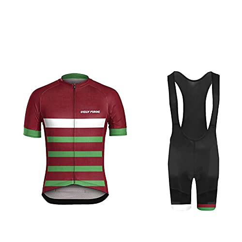 Sports Wear Hombres Maillots de Bicicleta Jersey de Manga Corta + Pantalones Cortos Acolchados Ropa de Ciclismo Respirable Secado Rápido Cómodo