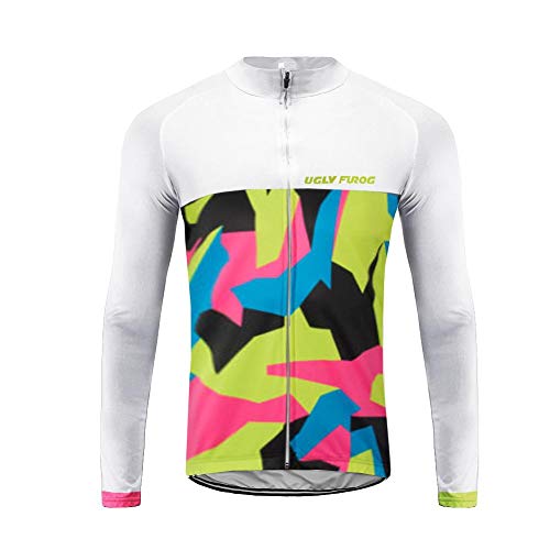 Sports Wear Maillot Ciclismo Hombre, Maillot Bicicleta Hombre, Camiseta Ciclismo con Manga Larga