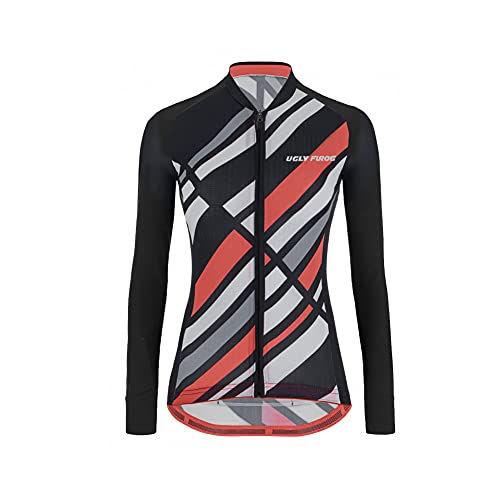 Sports Wear Manga Larga Maillot Ciclismo Mujer,Maillots de Bicicleta Conjunto de Jersey de Manga Larga Top MTB Jersey Invierno Fleece Clothing