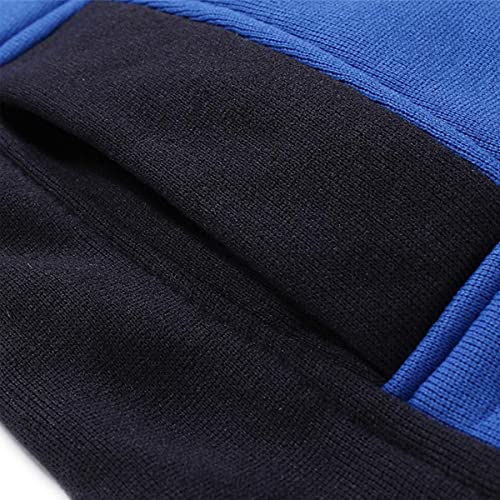 SPORTYLH Can-n_ondale - Chaqueta de punto de algodón con cremallera doble para hombre, con capucha y pantalones deportivos, color azul, 1, XL