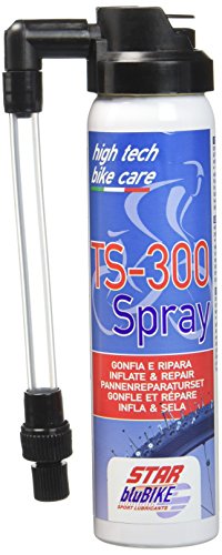 Spray Parches Para Bicicletas - Formato de 75ml - Infla las Ruedas de Forma Rápida y Repara los Pinchazos de la Bicicleta - Contenido en Aerosol - Star Blubike