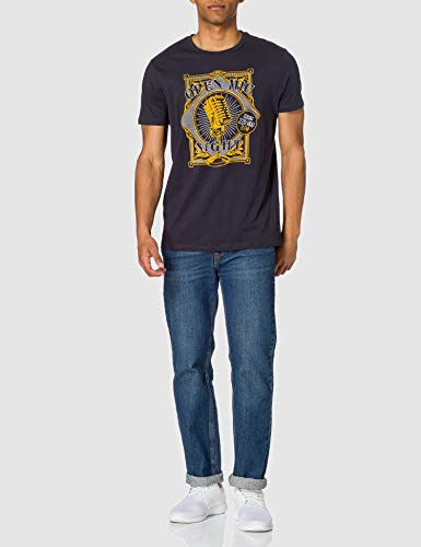 Springfield Camiseta Guitar, Azul Oscuro, XL para Hombre