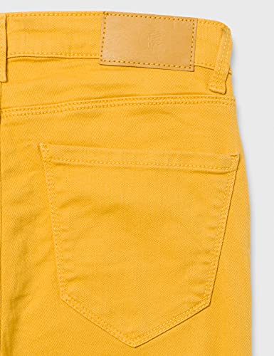 Springfield Pantalón Color Slim Cropped Eco Dye, Amarillo/off white, 36