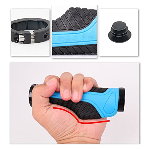 SQATDS Publillas de Bicicletas ERGONÓMICA Barre End FIRT Mojo Ajuste Actuales Actuales Actuales Tomando Titular DE Manilla DE Manilla MTB Ciclismo (Color : Azul, Talla : Grips)