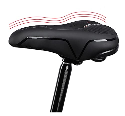 SQATDS Sillín de Bicicleta MTB Monte Bike Silicone Cojín Memoria Esponja Esponja Bicicleta Asiento Matera Avance de Choque Ciclismo Bike Sillín Asiento de Bicicleta (Color : Black Red)