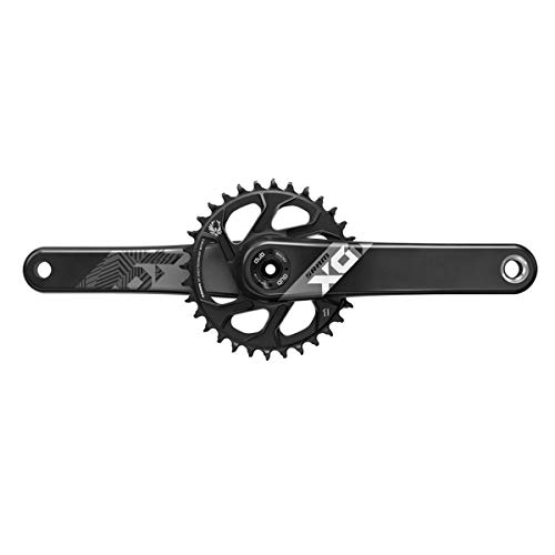 SRAM Bielas X01 Eagle fat4 DM Dub Rodamiento Interior, 00.6118.527.008 Manivela, Negro, 175 mm, 30t