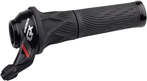 Sram MTB GX Grip Shift Index Front with Locking Grip - Cambio para Bicicletas, Color Rojo