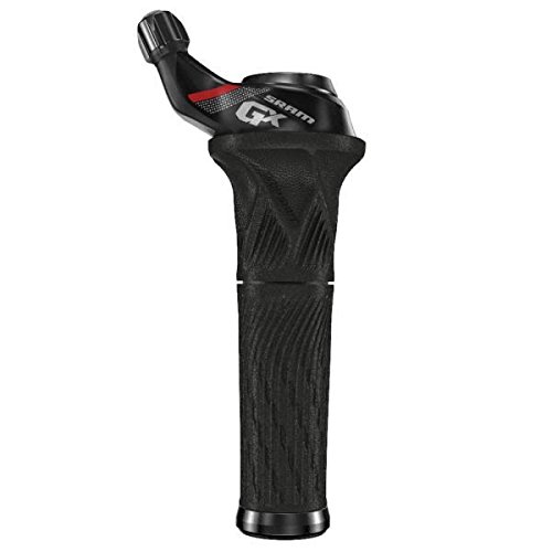 Sram MTB GX Grip Shift Index Front with Locking Grip - Cambio para Bicicletas, Color Rojo